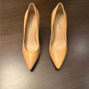 Via Spiga Tan Leather Pumps- Like New 3” Heel